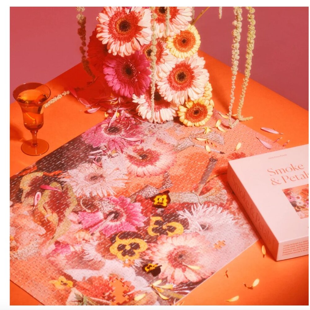 NWT smoke & petals puzzle by piecework (still enclosed in plastic) 1,000 piece - Picture 2 of 6
